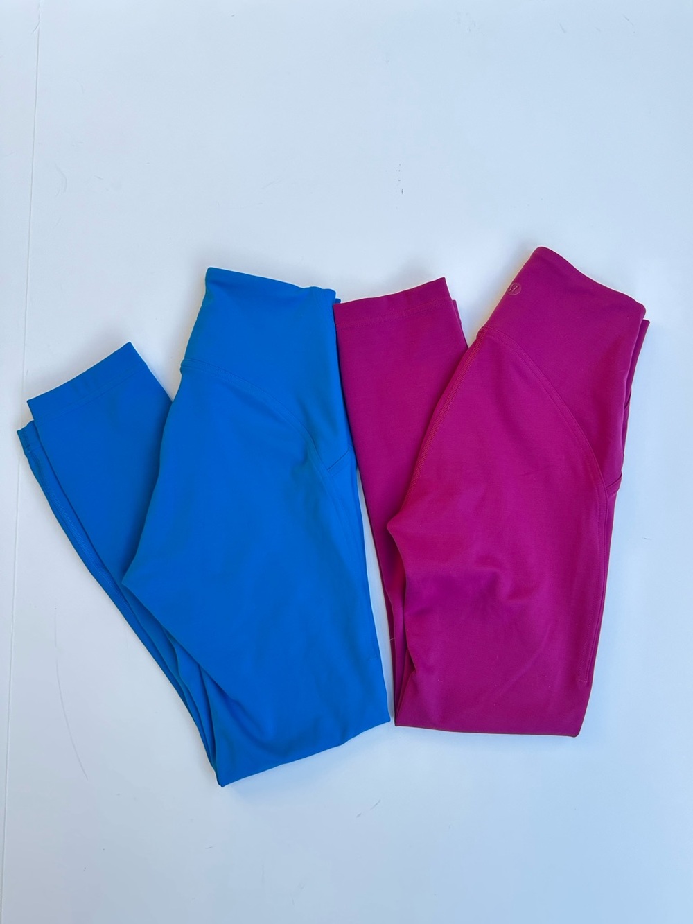 Lot of 2- Lululemon InStill High-Rise Crop 23" Magenta Purple & Poolside - Sz 0